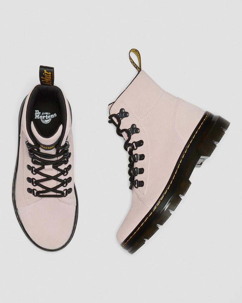 Women's Dr Martens Combs Women Suede Casual Boots Pink | AU 85YXF